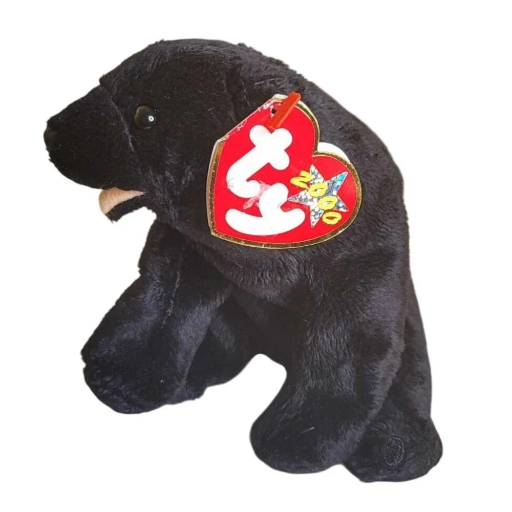 TY Beanie Baby - CINDERS the Black Bear Plush‎ Collectible